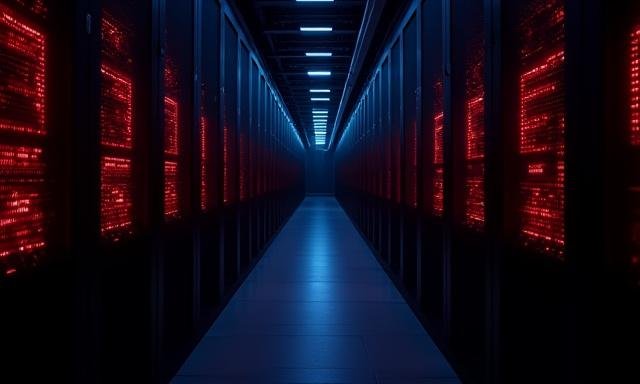 Abstract visualization of encrypted data and digital currencies